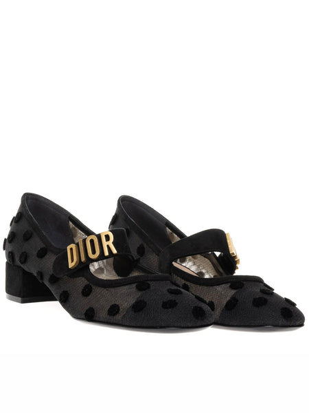 [MILLA'S SHOE BAZAAR] DIOR BLACK SUEDE MARY JANE PUMPS